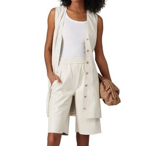 Nanushka Vegan Leather Yolie Long Shorts